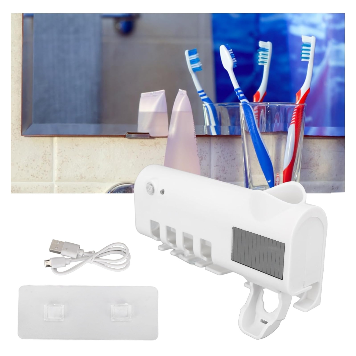 Soporte cepillo dental esterilizador uv disponible en Yaxa Colombia